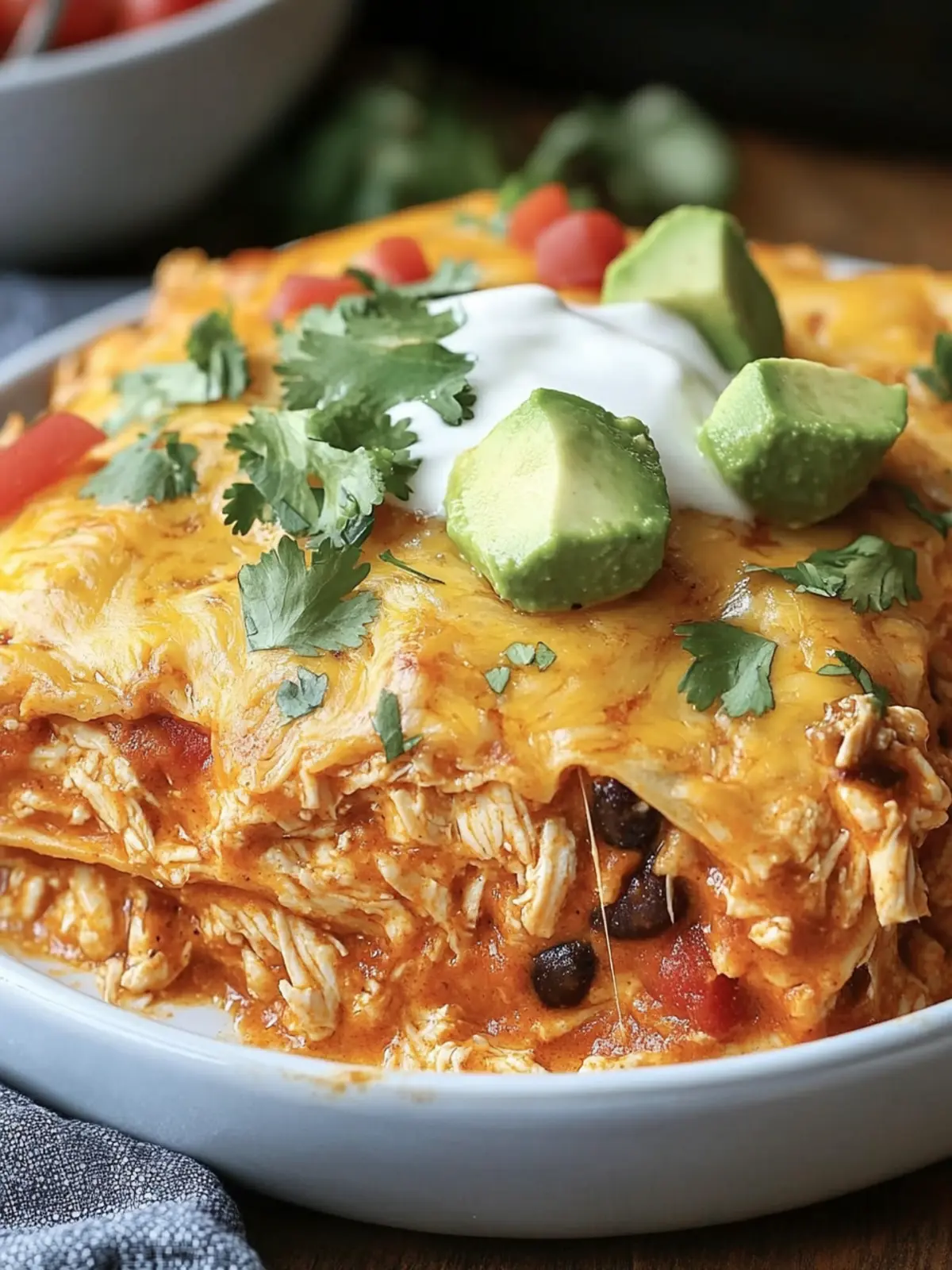 Crockpot Chicken Enchilada Casserole: Easy Family Bliss 2 Crockpot Chicken Enchilada Casserole
