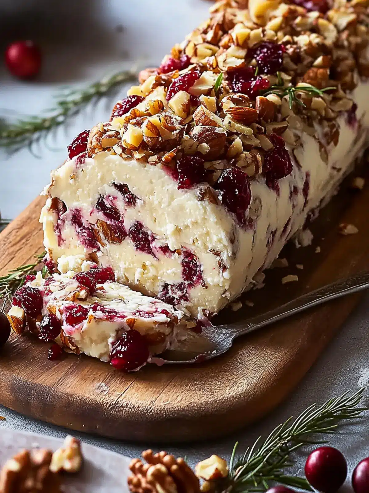 Cranberry Walnut Cheese Log