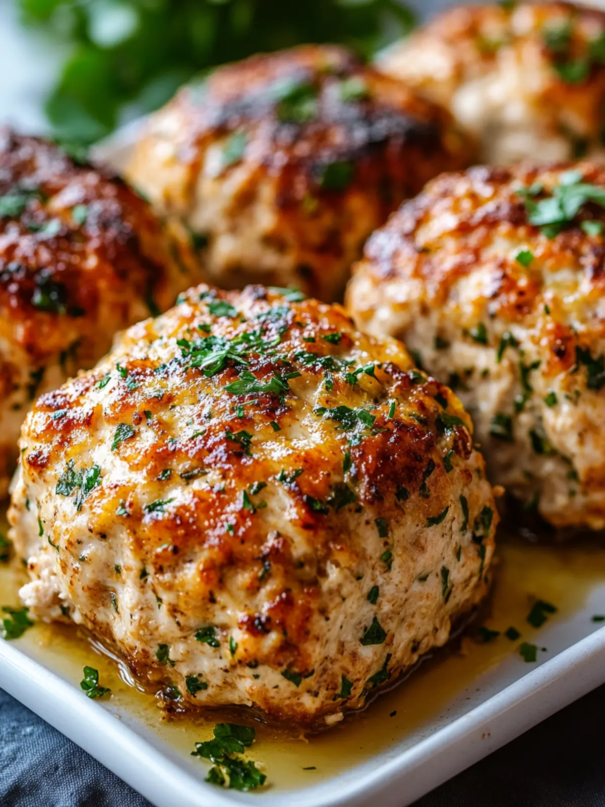 Delicious Garlic Parmesan Chicken Meatloaves for Healthy Dinners 2 Garlic Parmesan Chicken Meatloaves