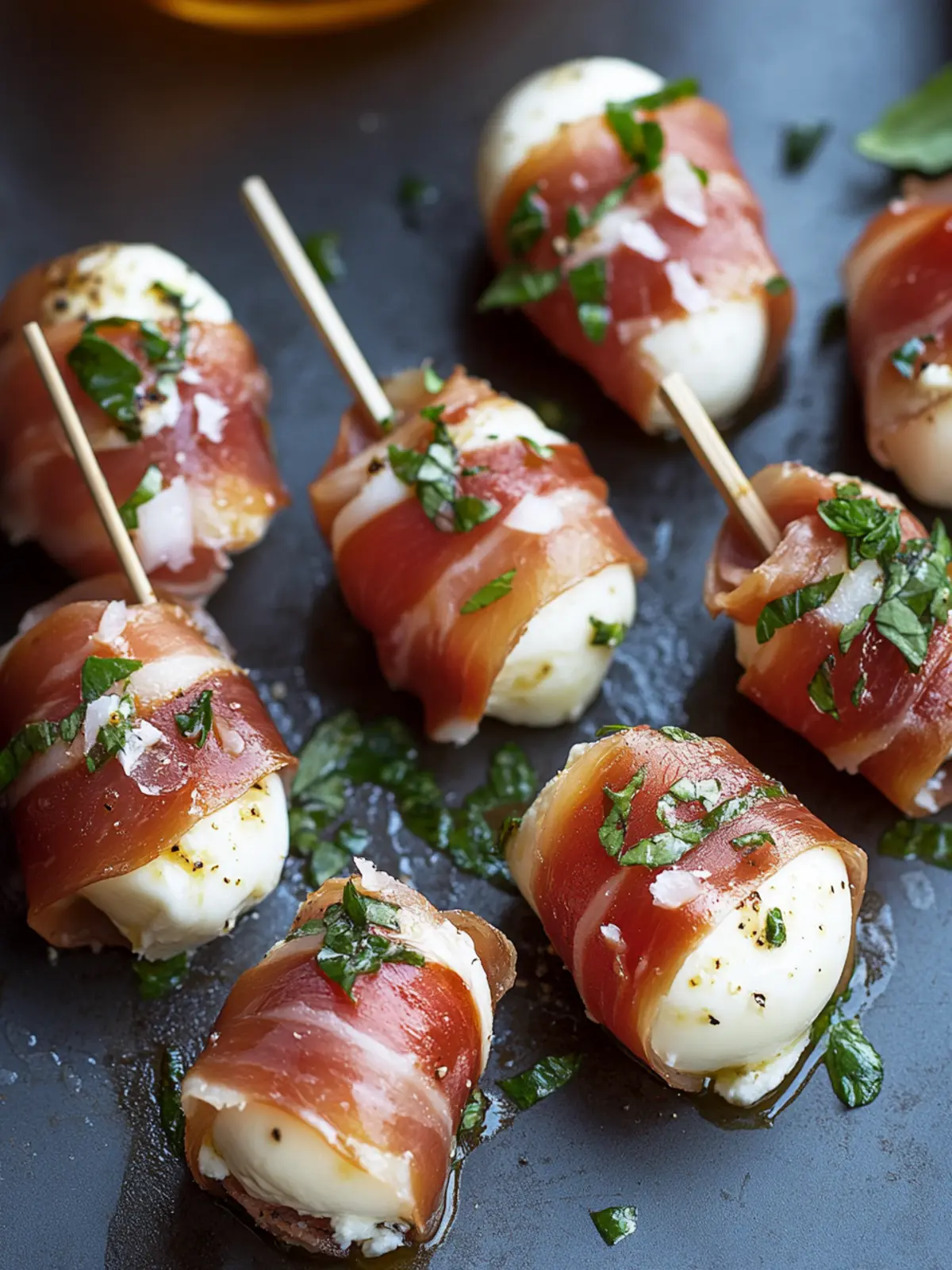 Prosciutto Wrapped Mozzarella Bites