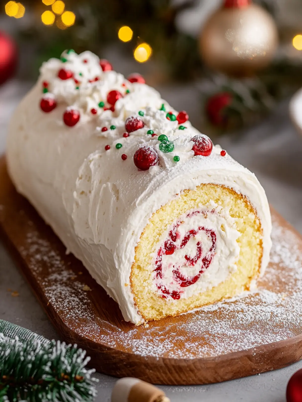 Christmas Vanilla Roll Cake
