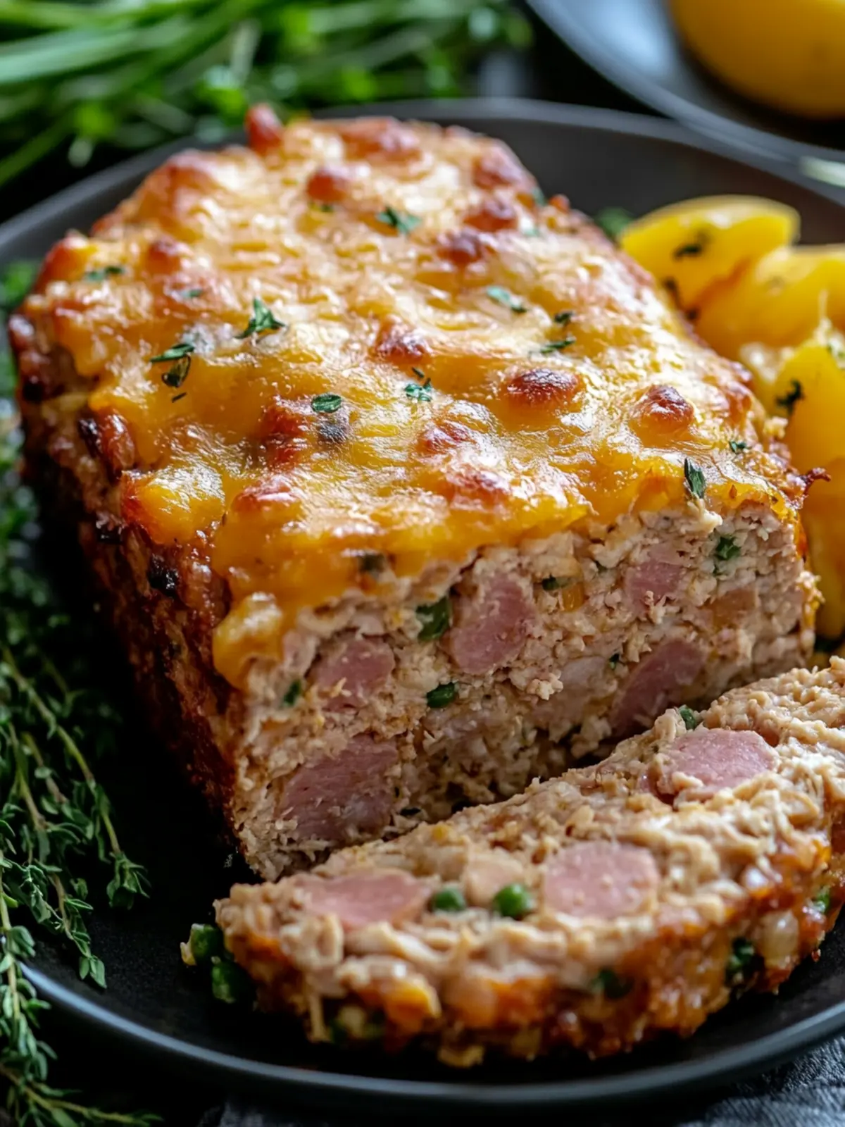 Ham and Mild Cheddar Chicken Meatloaf for Cozy Weeknight Dinners 3 Ham and Mild Cheddar Chicken Meatloaf