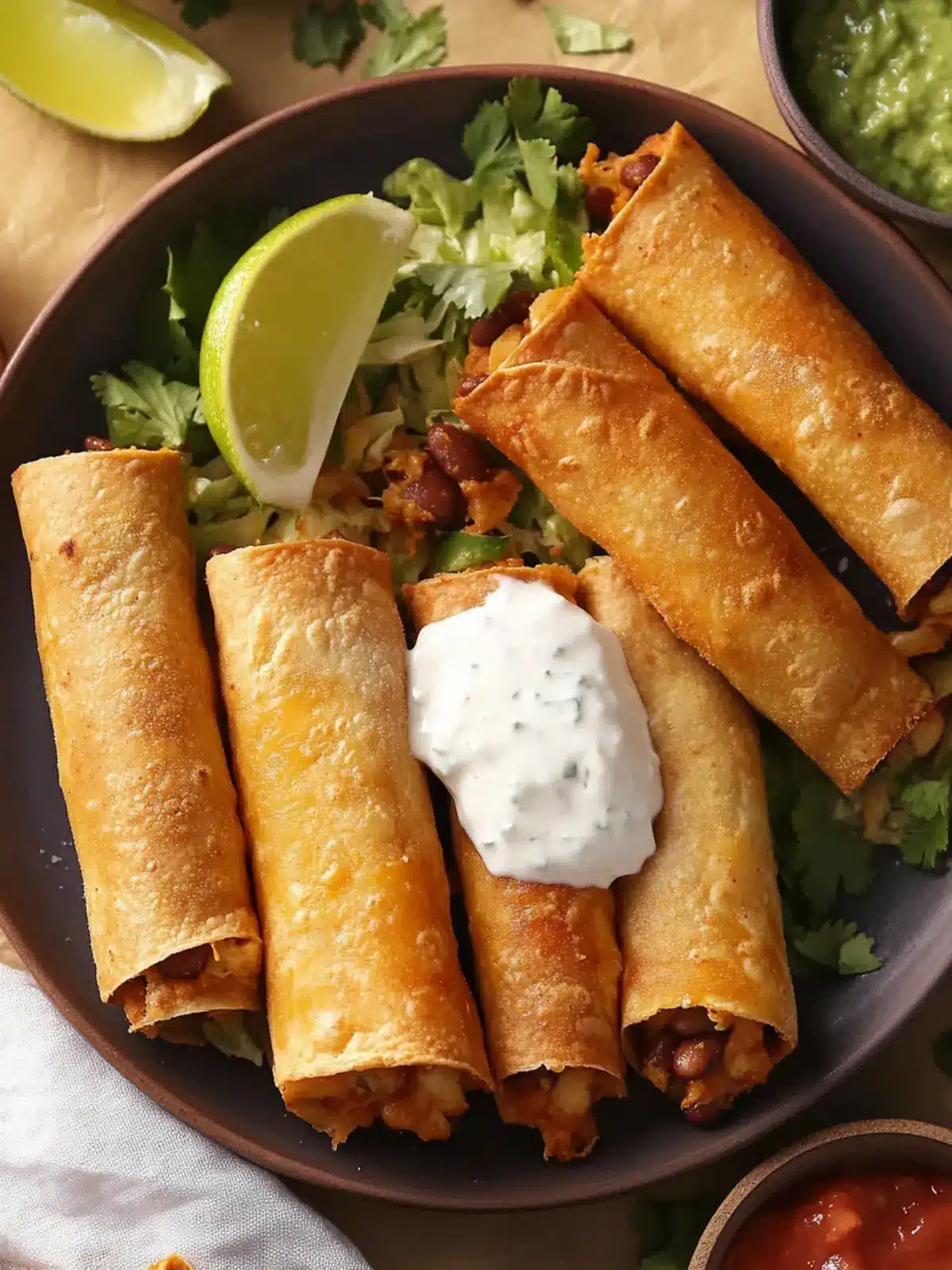 Crispy Bean & Cheese Taquitos You’ll Crave Every Time 4 Bean & Cheese Taquitos