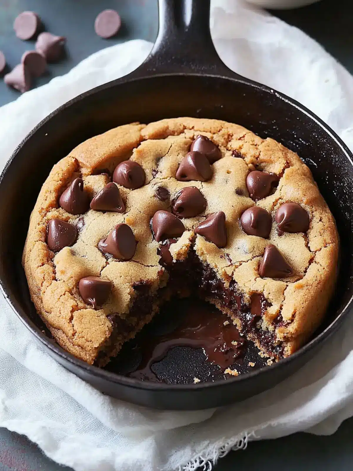 Decadent Chocolate Chip Skillet Cookie You’ll Crave Tonight 2 Chocolate Chip Skillet Cookie