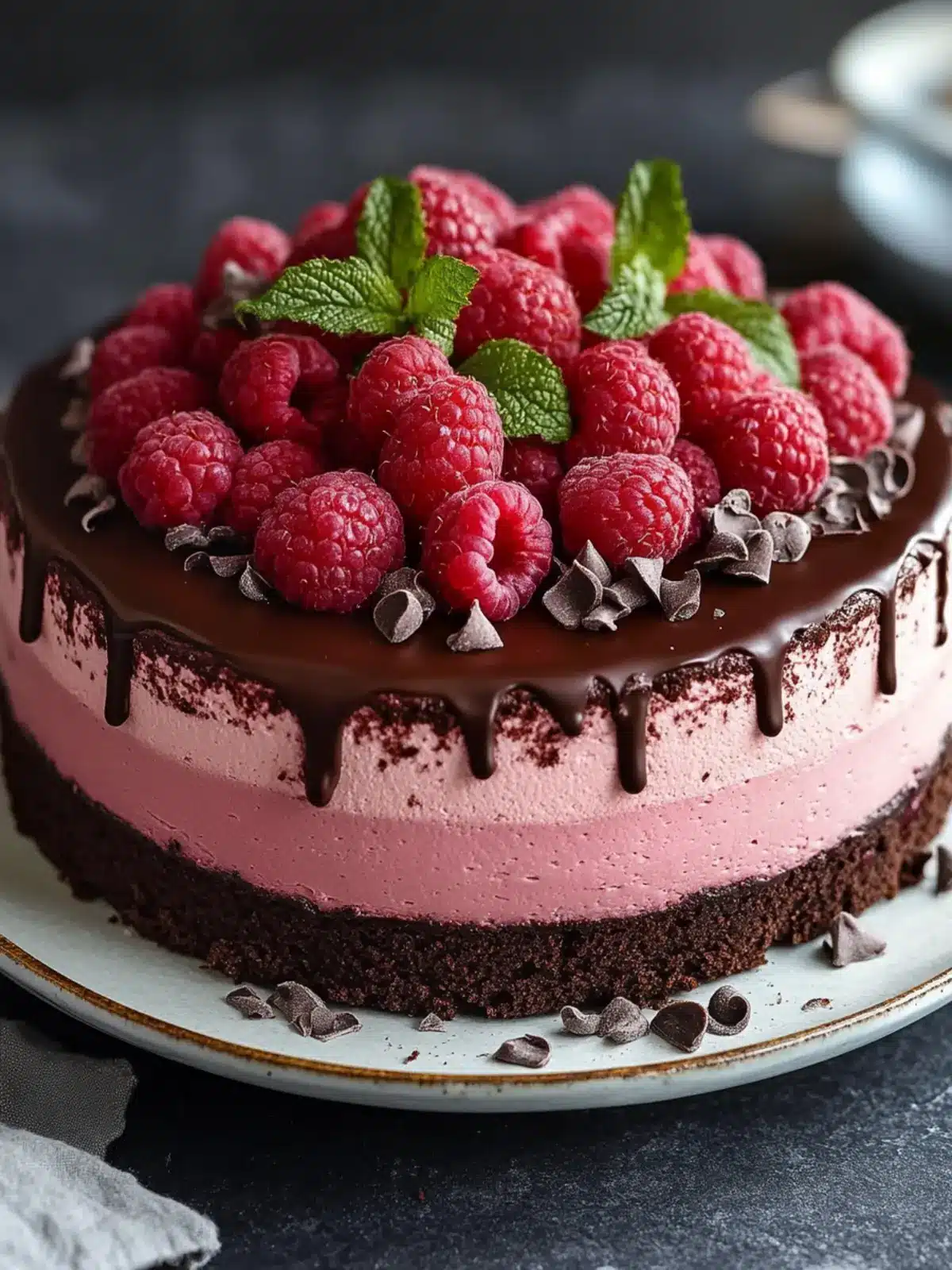 Irresistible Dark Chocolate Raspberry Mousse Cake Delight 4 Dark Chocolate Raspberry Mousse Cake