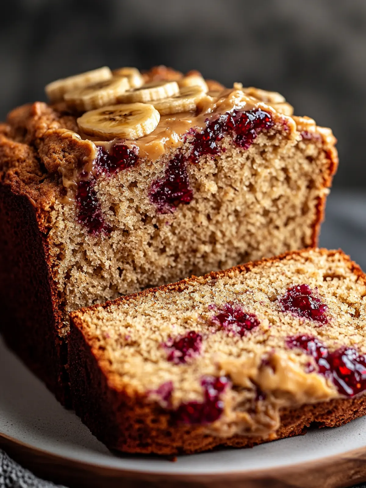 Delicious Peanut Butter & Jelly Banana Bread for Nostalgic Mornings 3 Peanut Butter & Jelly Banana Bread
