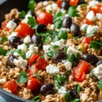 Mediterranean Keto Ground Chicken Skillet: Olives & Feta Bliss 4 Mediterranean Keto Ground Chicken Skillet with Olives and Feta