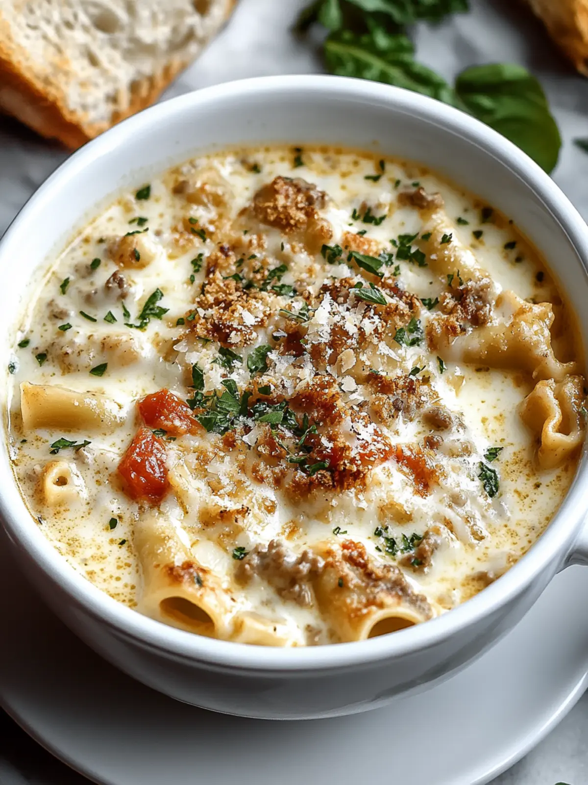 Comforting Creamy Alfredo Lasagna Soup for Cozy Nights 2 Creamy Alfredo Lasagna Soup