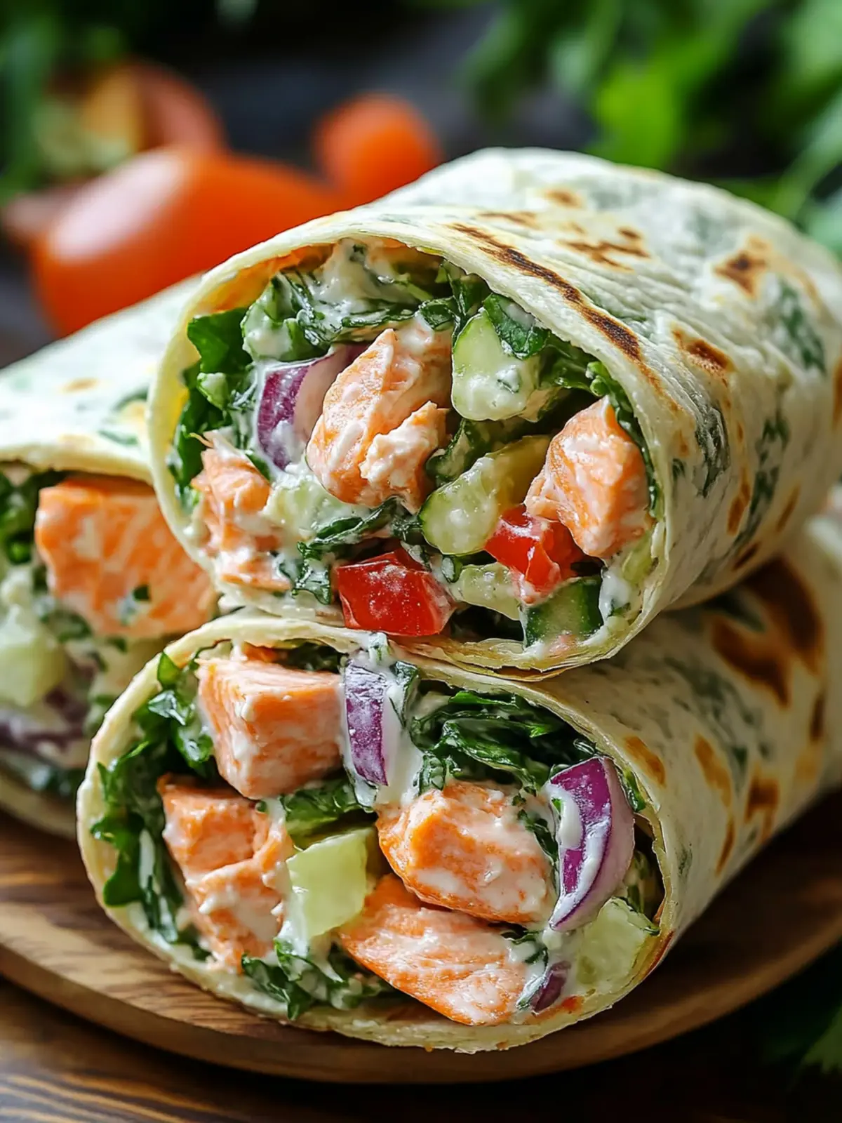Delicious Greek Yogurt Salmon Salad Wraps in Just 10 Minutes 2 Greek Yogurt Salmon Salad Wraps