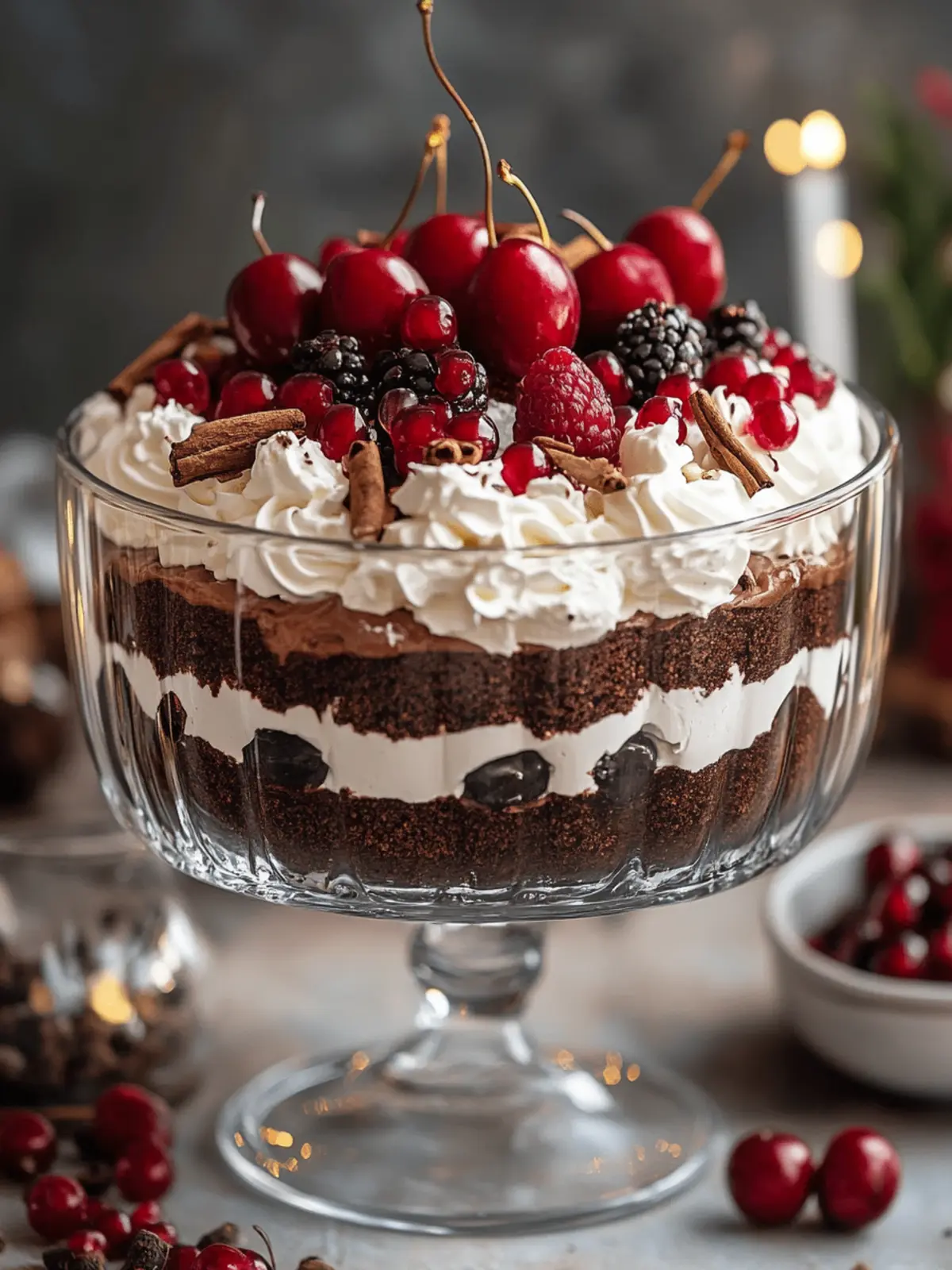 Decadent Black Forest Trifle: A Festive Chocolate Delight 4 Black Forest Trifle