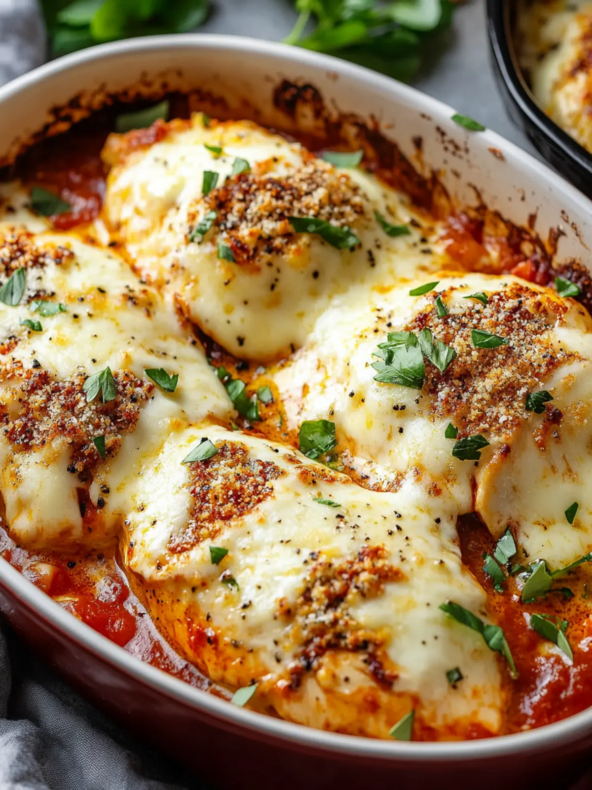 Mouthwatering Cheesy Mozzarella Chicken Bake in 35 Minutes 2 Cheesy Mozzarella Chicken Bake