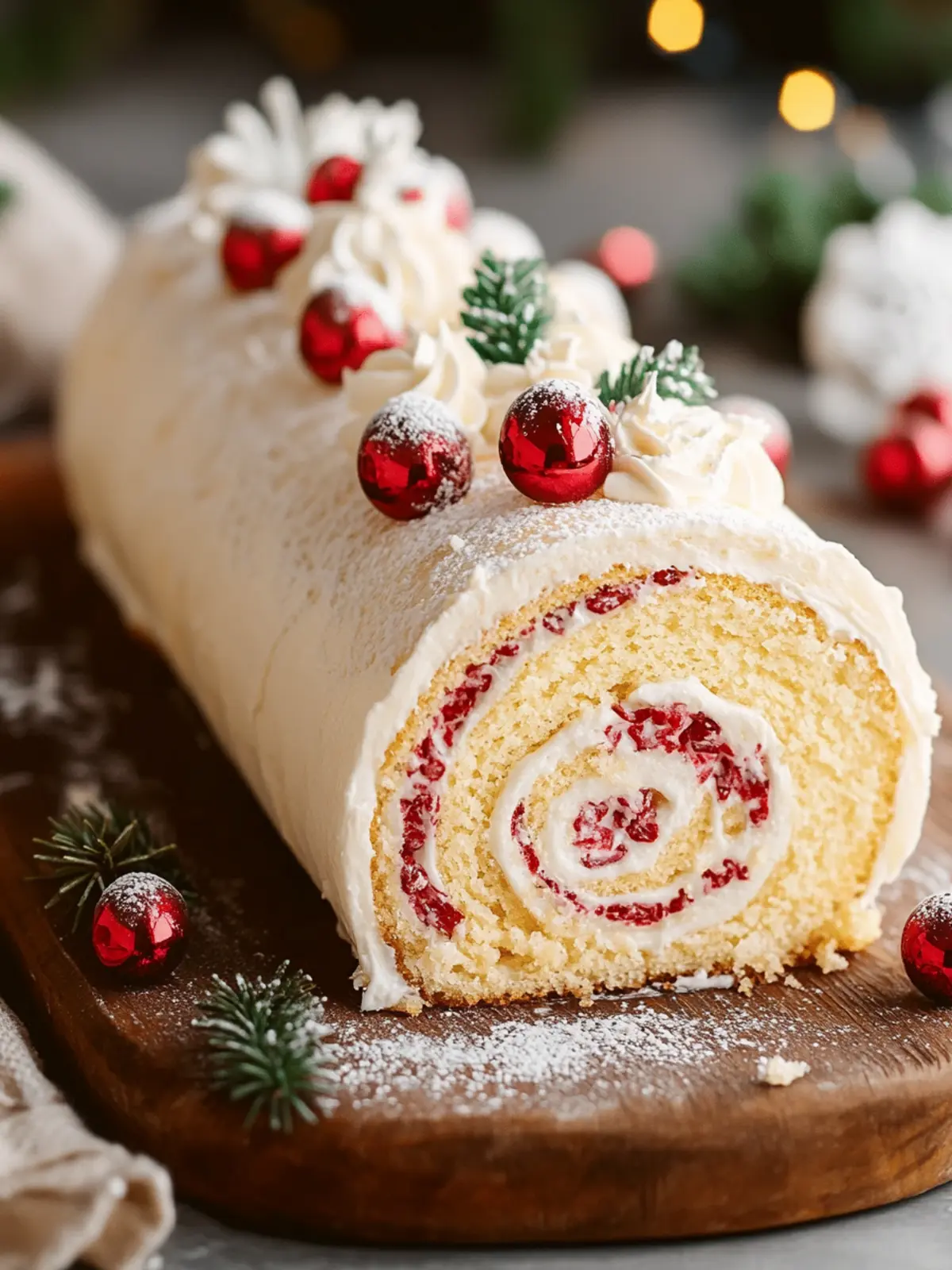 Christmas Vanilla Roll Cake