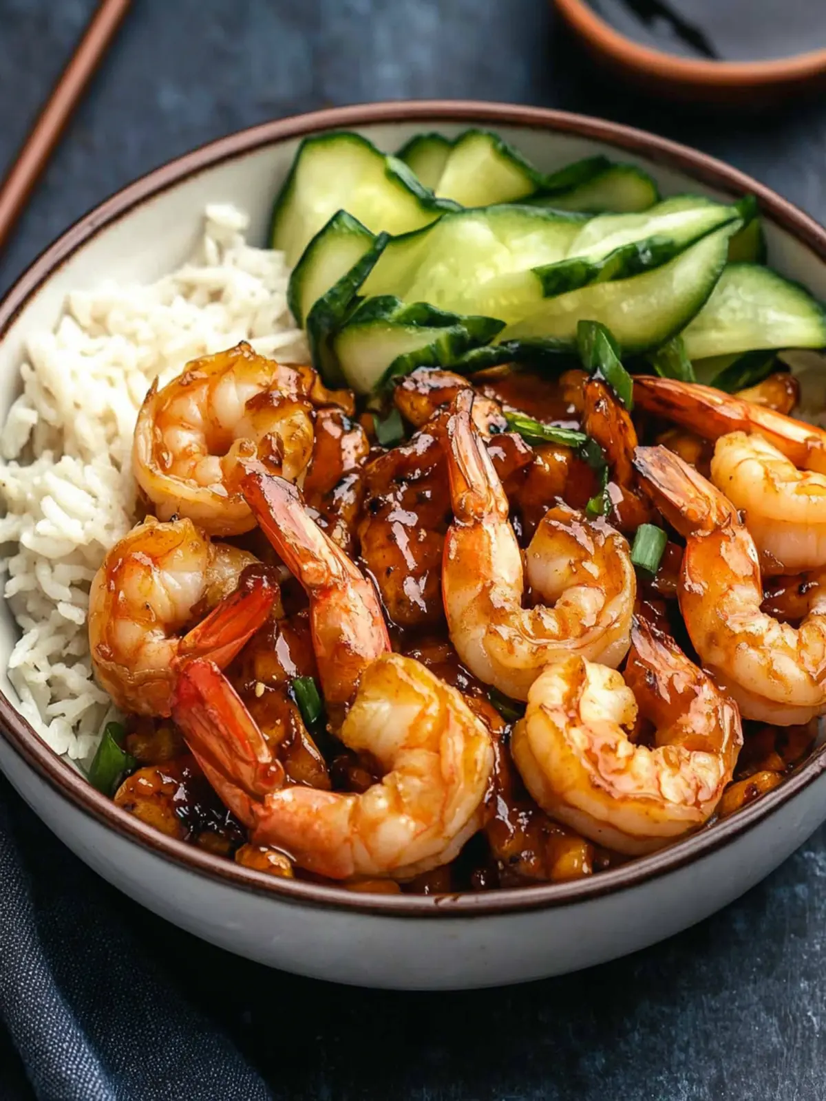 Delicious Honey Glazed Shrimp Hibachi Bowls for Quick Lunch 2 Honey Glazed Shrimp Hibachi Bowls