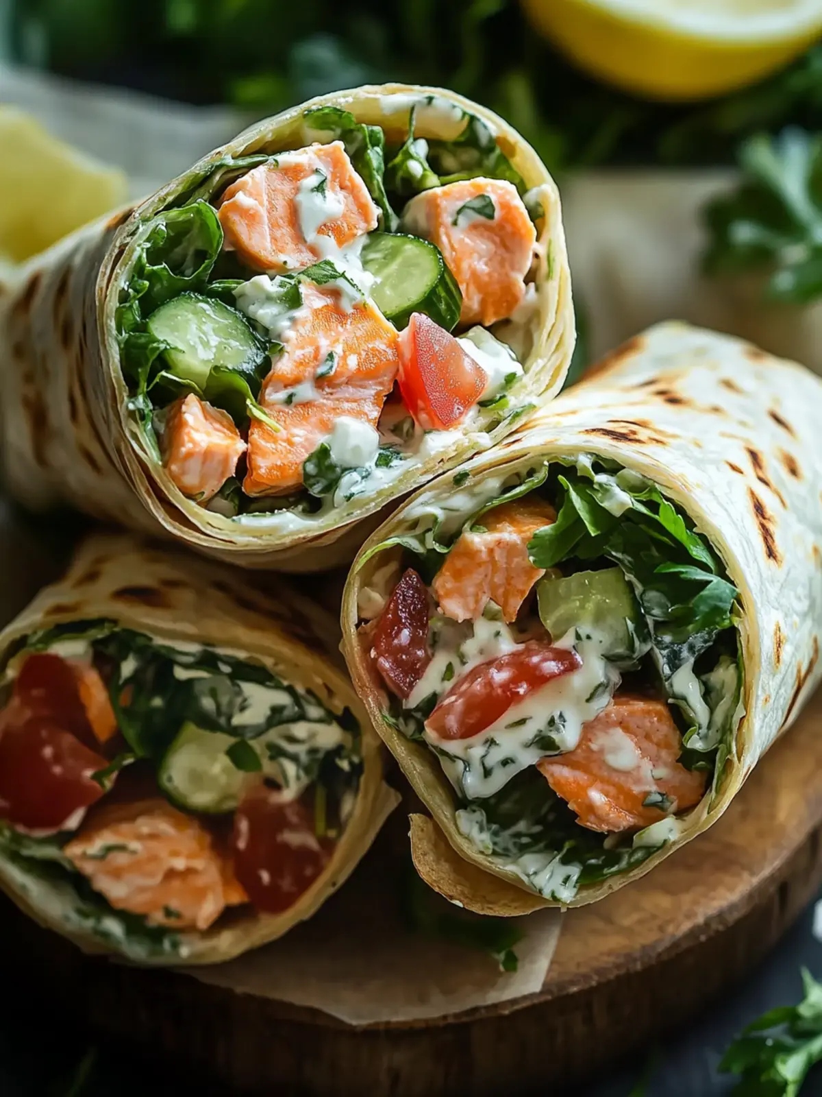Delicious Greek Yogurt Salmon Salad Wraps in Just 10 Minutes 3 Greek Yogurt Salmon Salad Wraps