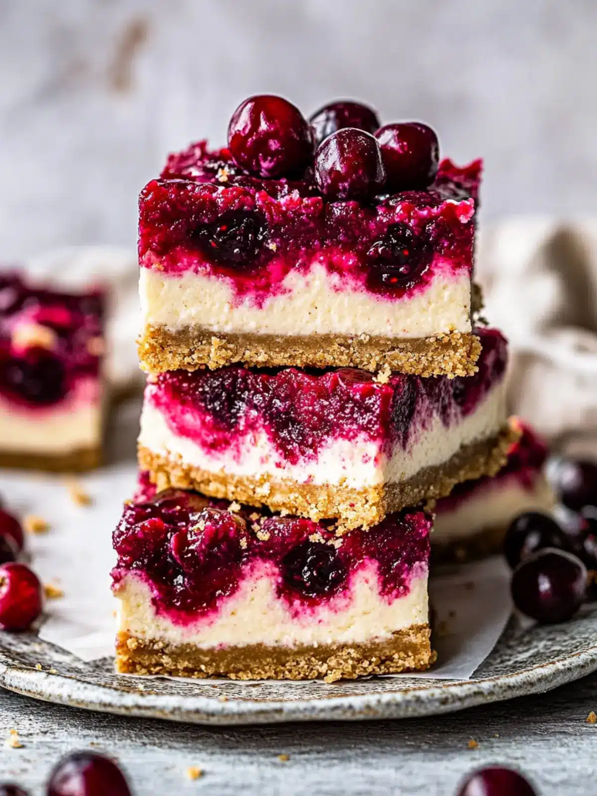 Decadent Vegan Cranberry Cheesecake Bars for a Festive Treat 4 Vegan cranberry cheesecake bars