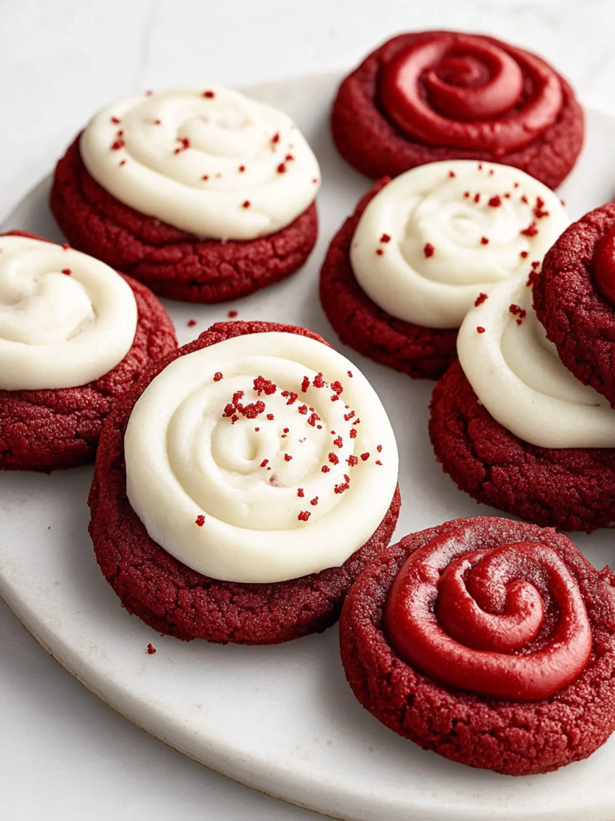 Irresistible Red Velvet Cookies with Cream Cheese Frosting Recipe 4 Red Velvet Cookies with Cream Cheese Frosting