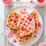 Fluffy Pink Valentine Day Waffles to Brighten Your Morning 5 PINK VALENTINE DAY WAFFLES