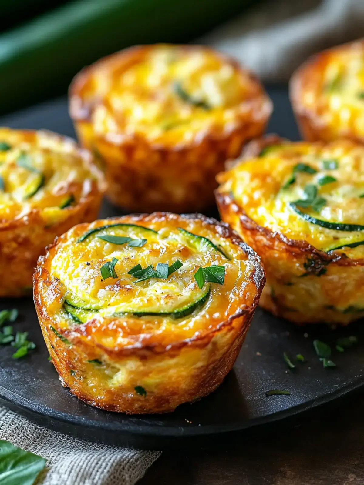 Zucchini Egg Muffins with Cheddar: Healthy Breakfast Magic 4 Zucchini Egg Muffins with Cheddar