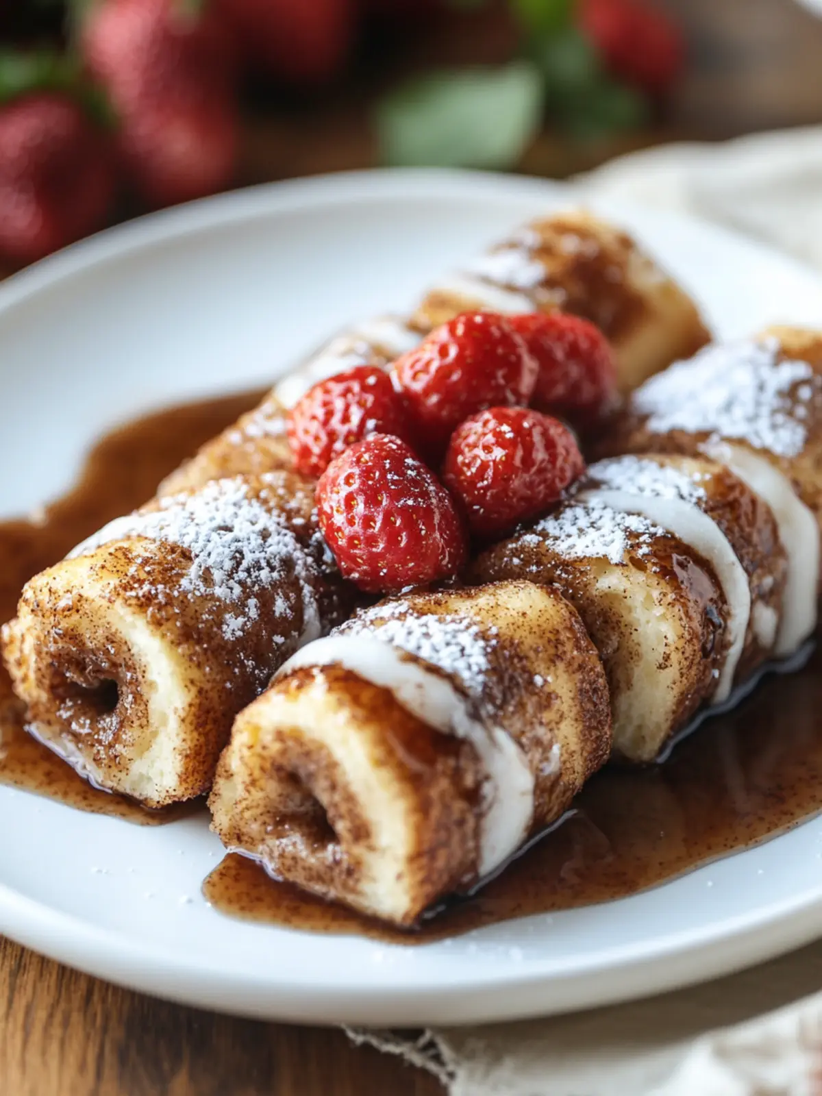 Cinnamon Roll French Toast Roll-Ups: Breakfast Bliss Awaits! 4 Cinnamon Roll French Toast Roll-Ups