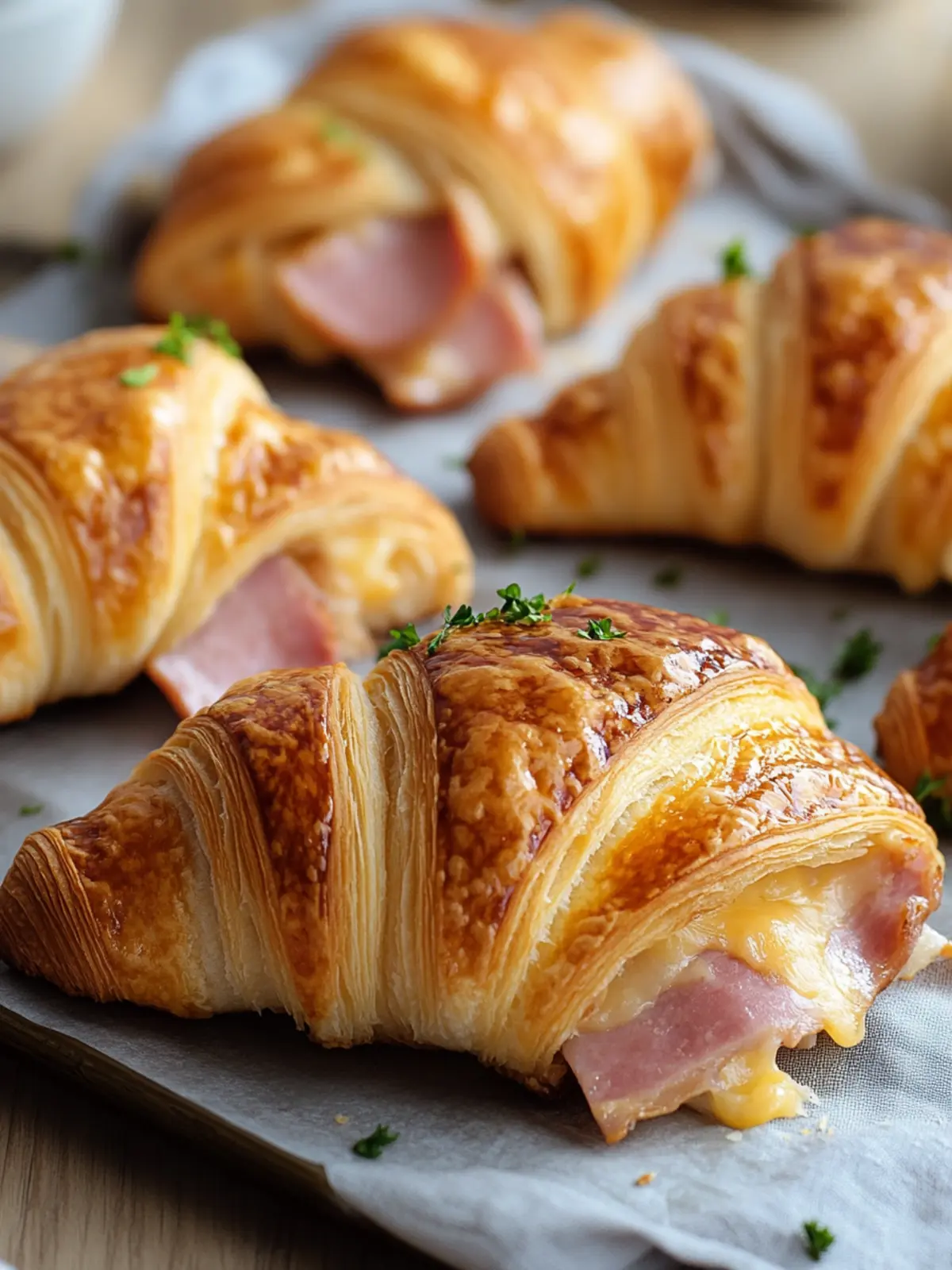 Baked Ham and Cheese Croissants for Quick Savory Bliss 2 Baked Ham and Cheese Croissants