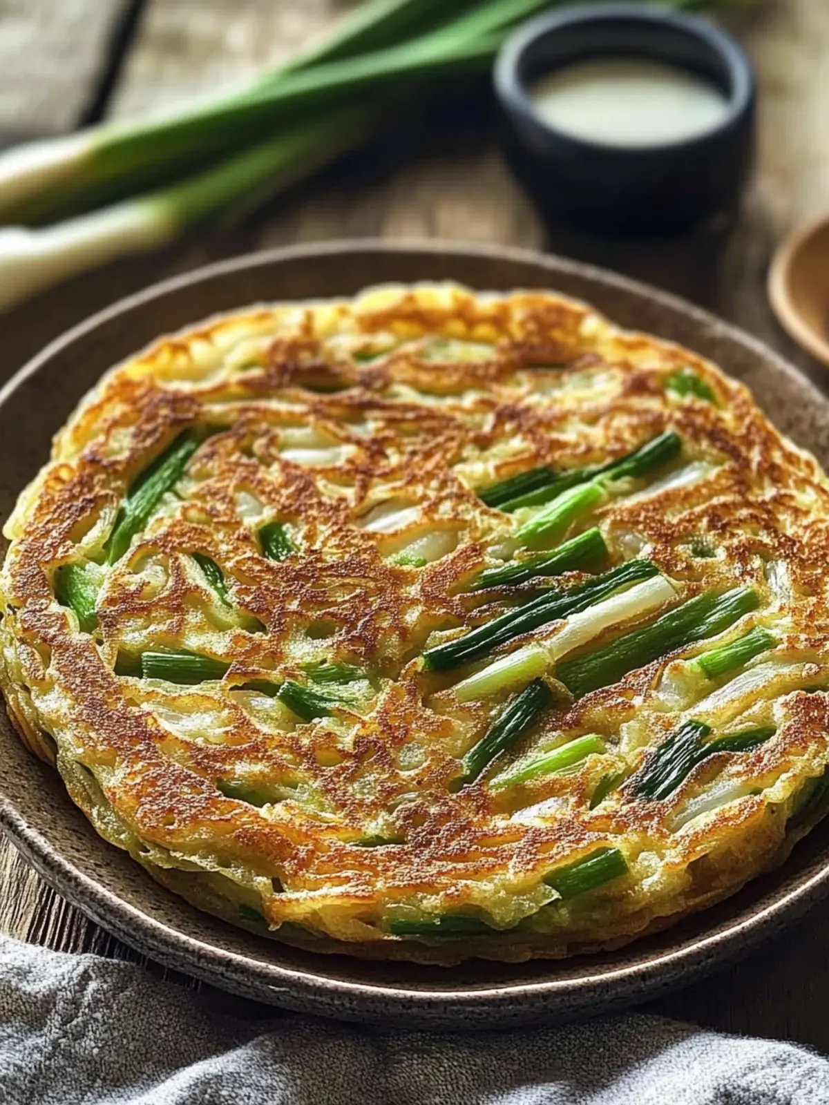Crispy Korean Spring Onion Pancake: A Easy Vegan Delight 4 Crispy Korean Spring Onion Pancake