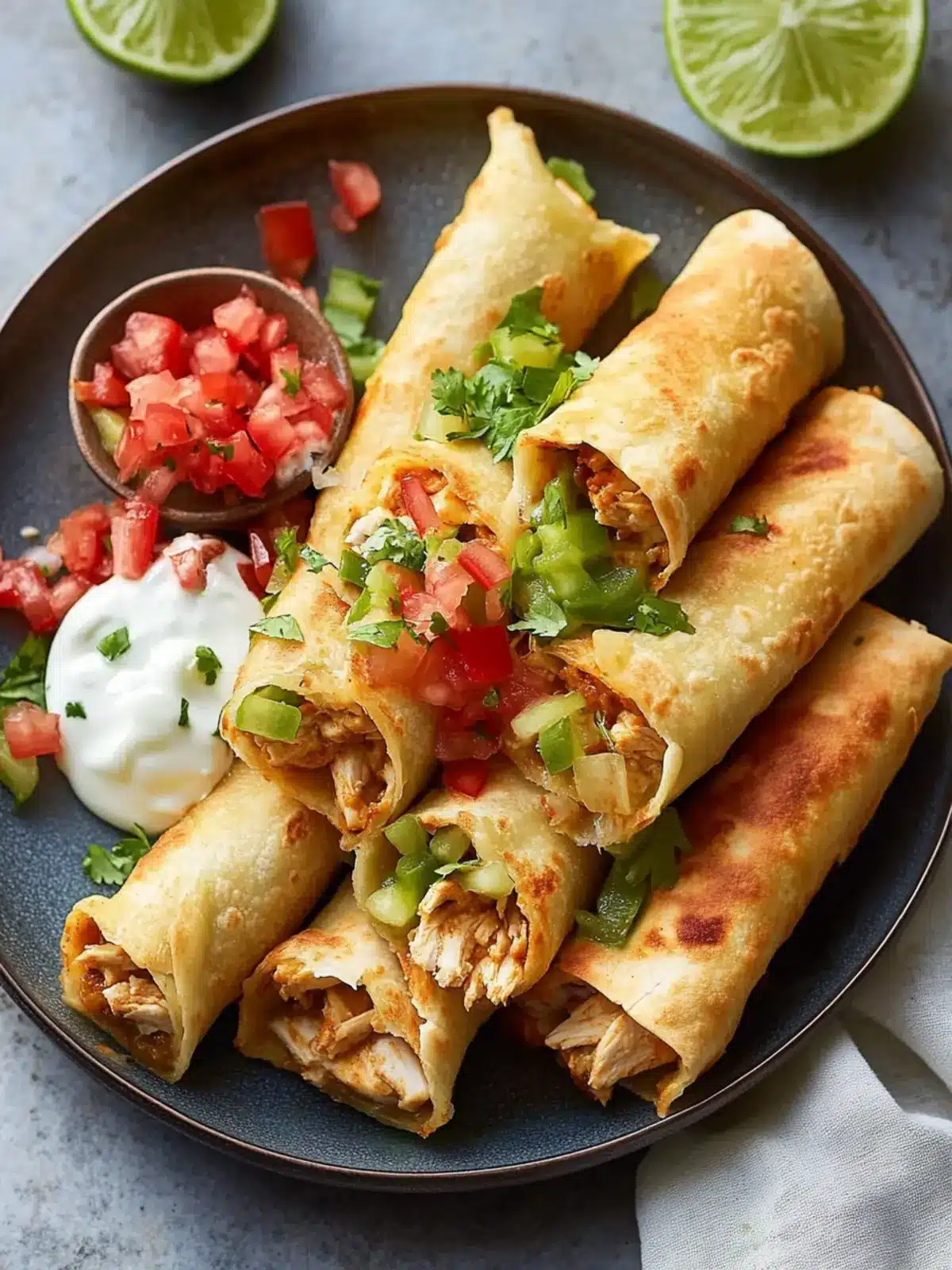 Crispy Chicken Flautas You’ll Want for Every Dinner Party 3 Chicken Flautas