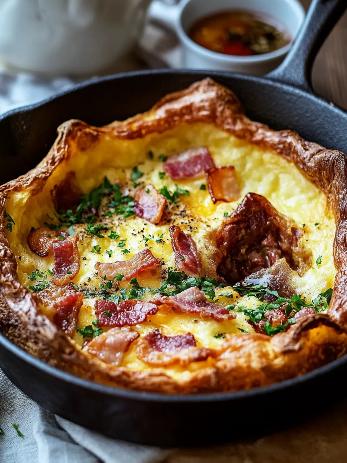 Savory Cheddar Beef Bacon Dutch Baby for Cozy Mornings 4 Cheddar Beef Bacon Dutch Baby