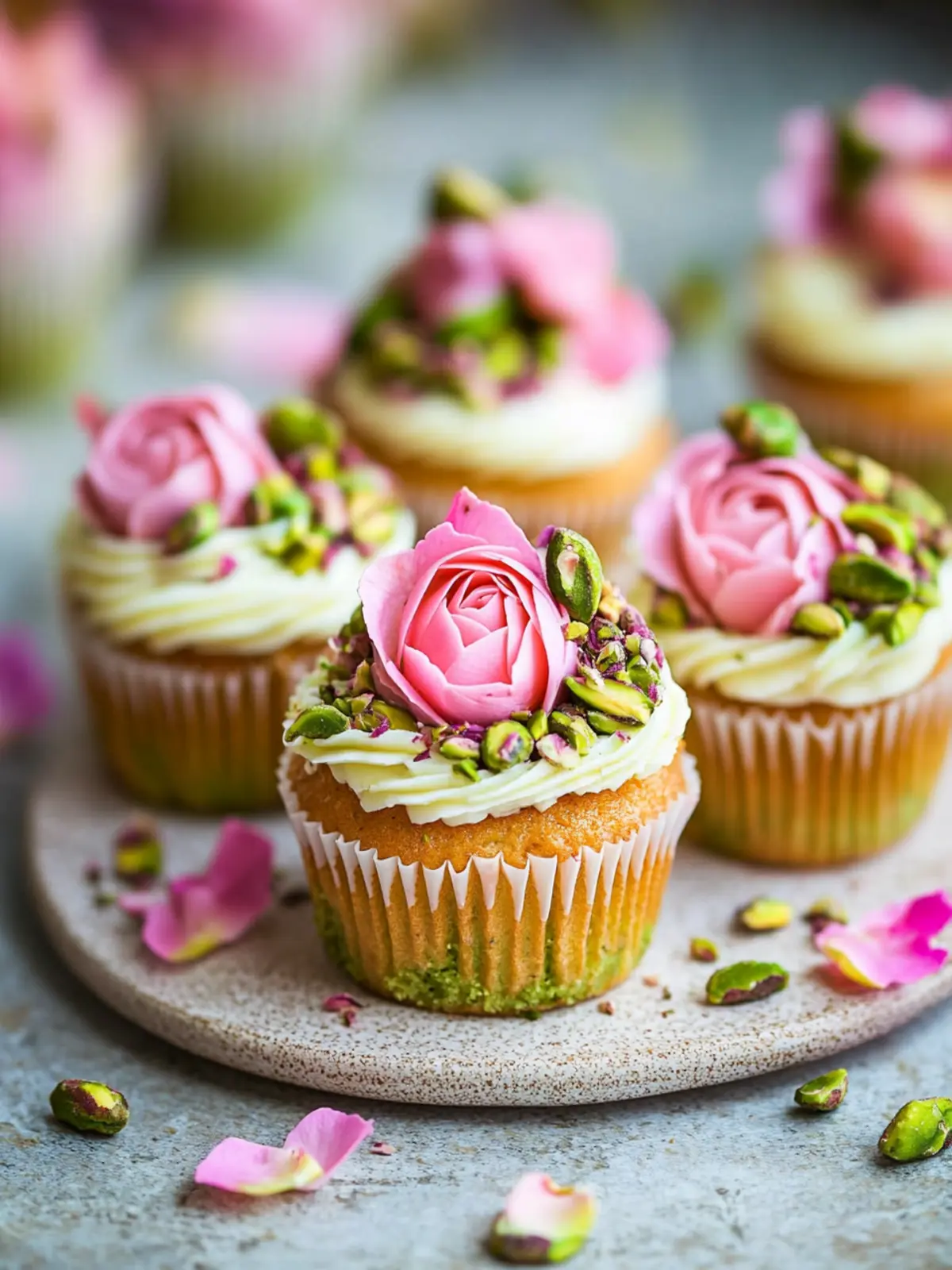 Delightful Vegan Mini Rose Pistachio Cupcakes That Impress 4 Vegan Mini Rose Pistachio Cupcakes