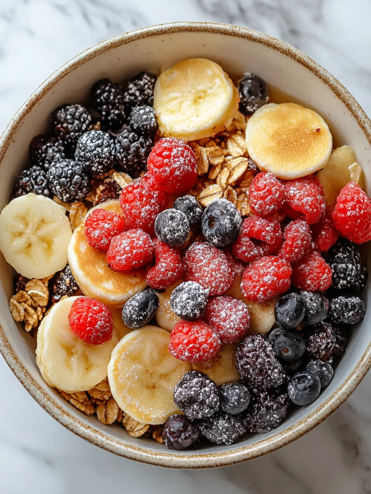 Mini Pancake Cereal Bowl - Fun, Fluffy Breakfast Delight 3 Mini Pancake Cereal Bowl