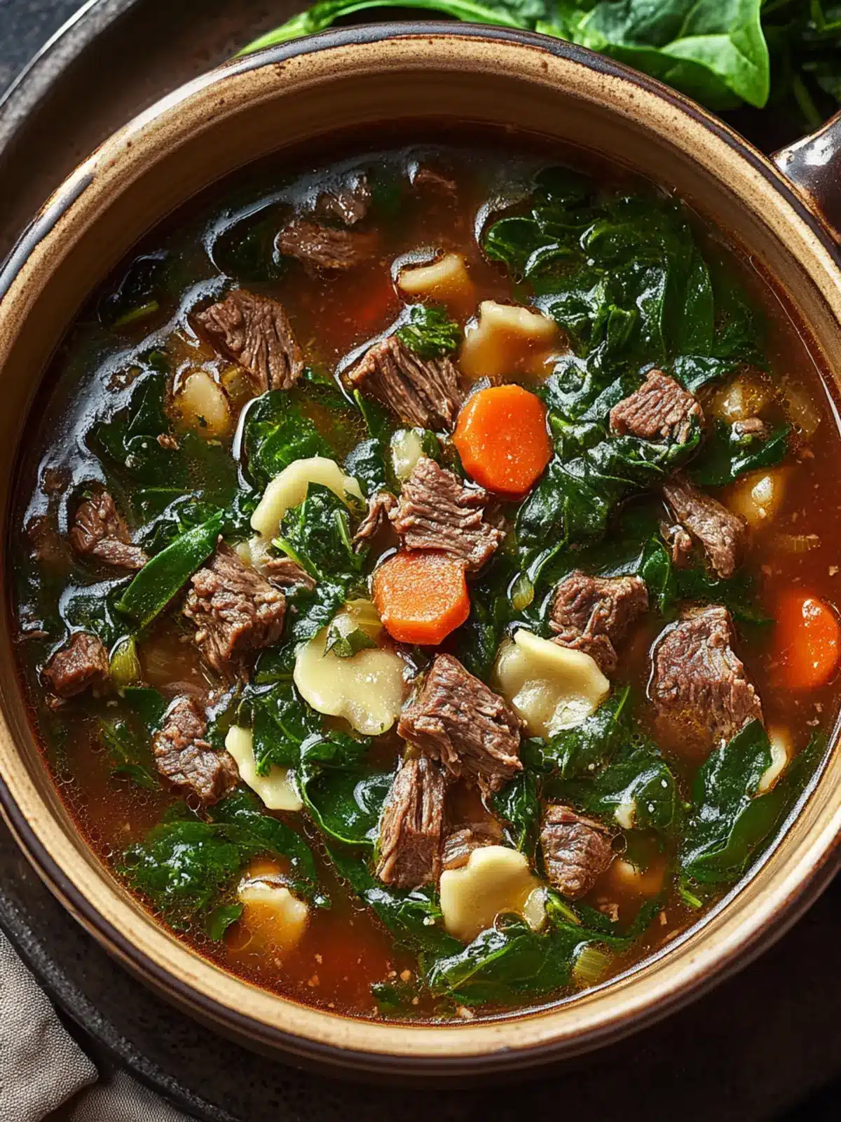 Spinach Beef Soup That Warms Your Soul Every Time 4 Spinach Beef Soup