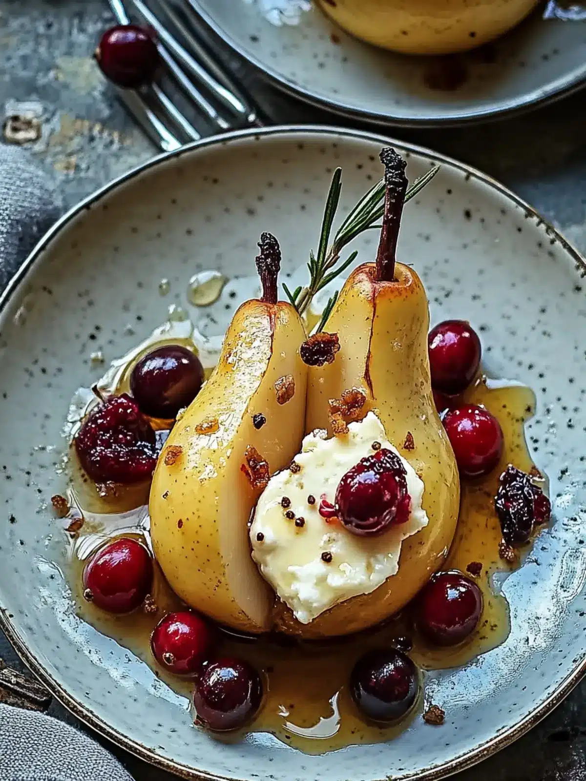 Indulge in Baked Pears with Goat Cheese, Honey, and Cranberries 5 Baked Pears with Goat Cheese, Honey, and Cranberries
