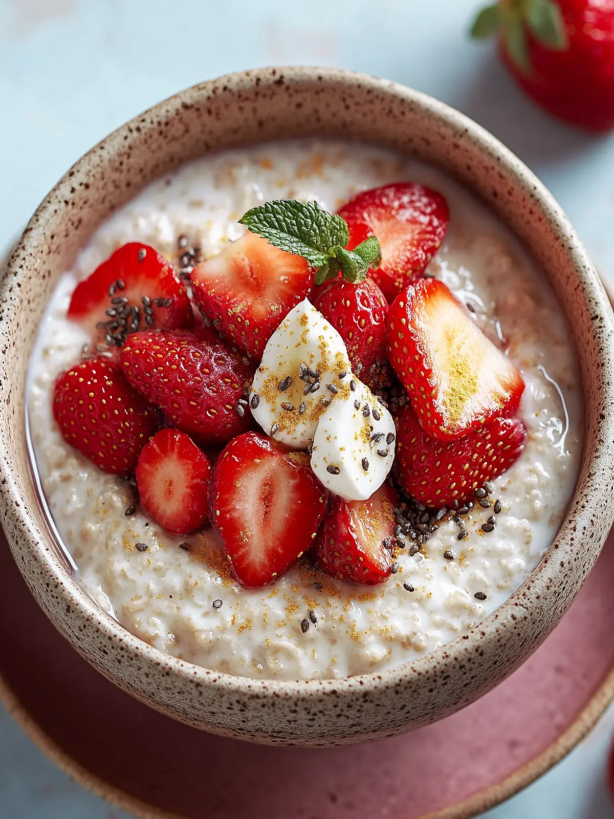 Strawberries and Cream Porridge: Easy Breakfast Bliss 2 Strawberries and Cream Porridge