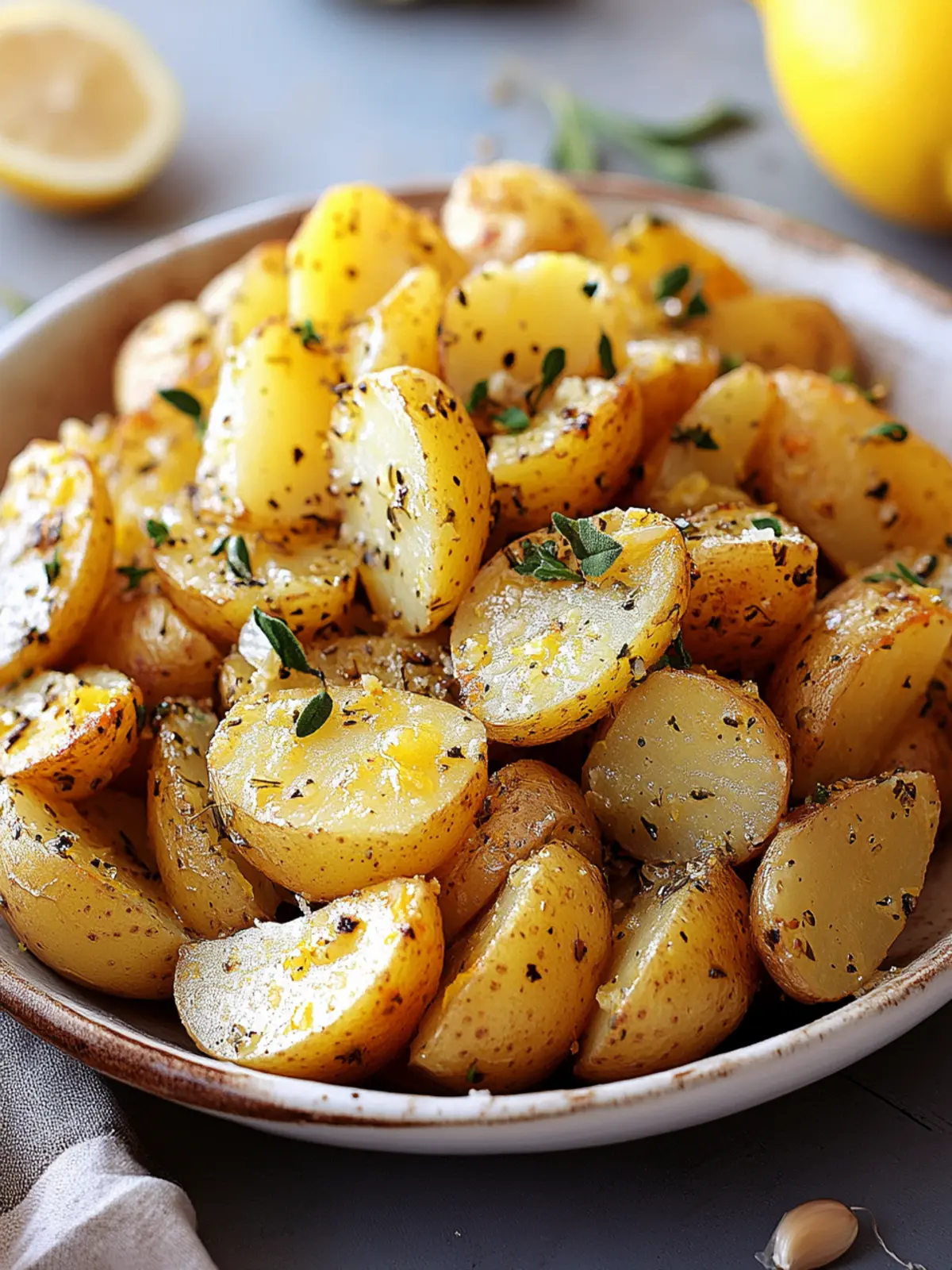 Greek-Style Lemon Potatoes: Garlic-Oregano Bliss Awaits 3 Greek-Style Lemon Potatoes with Garlic and Oregano