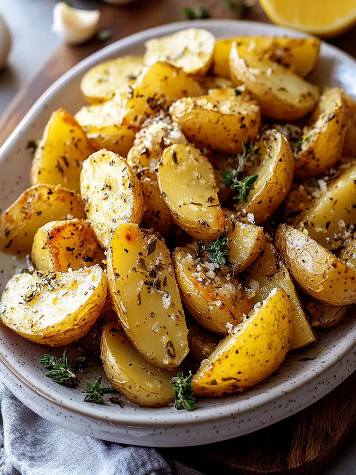 Greek-Style Lemon Potatoes: Garlic-Oregano Bliss Awaits 4 Greek-Style Lemon Potatoes with Garlic and Oregano