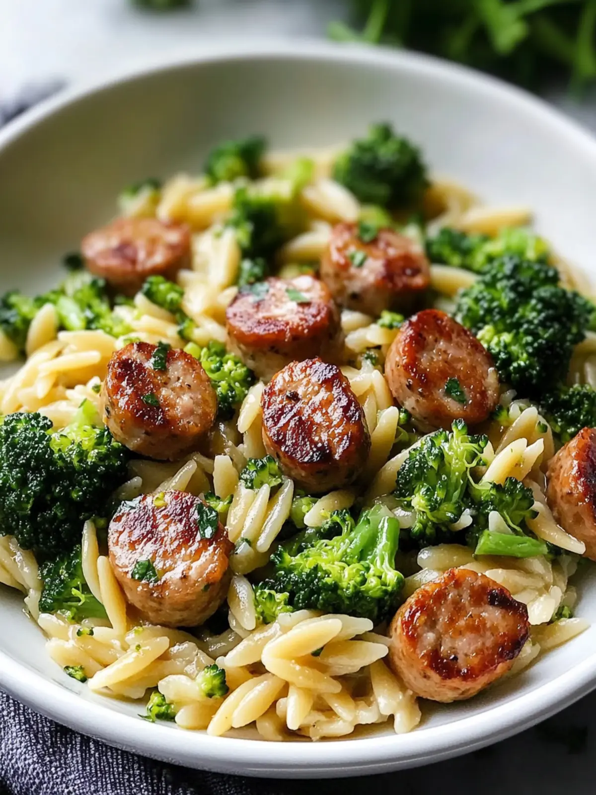 Savory Easy Chicken Sausage Broccoli Orzo in Just 30 Minutes 5 Easy Chicken Sausage Broccoli Orzo