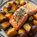 Maple-Glazed Salmon with Roasted Root Vegetables Bliss 5 Maple-Glazed Salmon with Roasted Root Vegetables