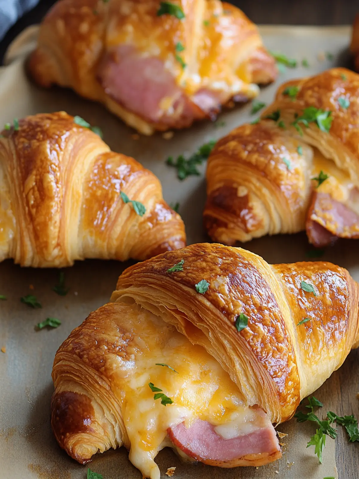 Baked Ham and Cheese Croissants for Quick Savory Bliss 3 Baked Ham and Cheese Croissants