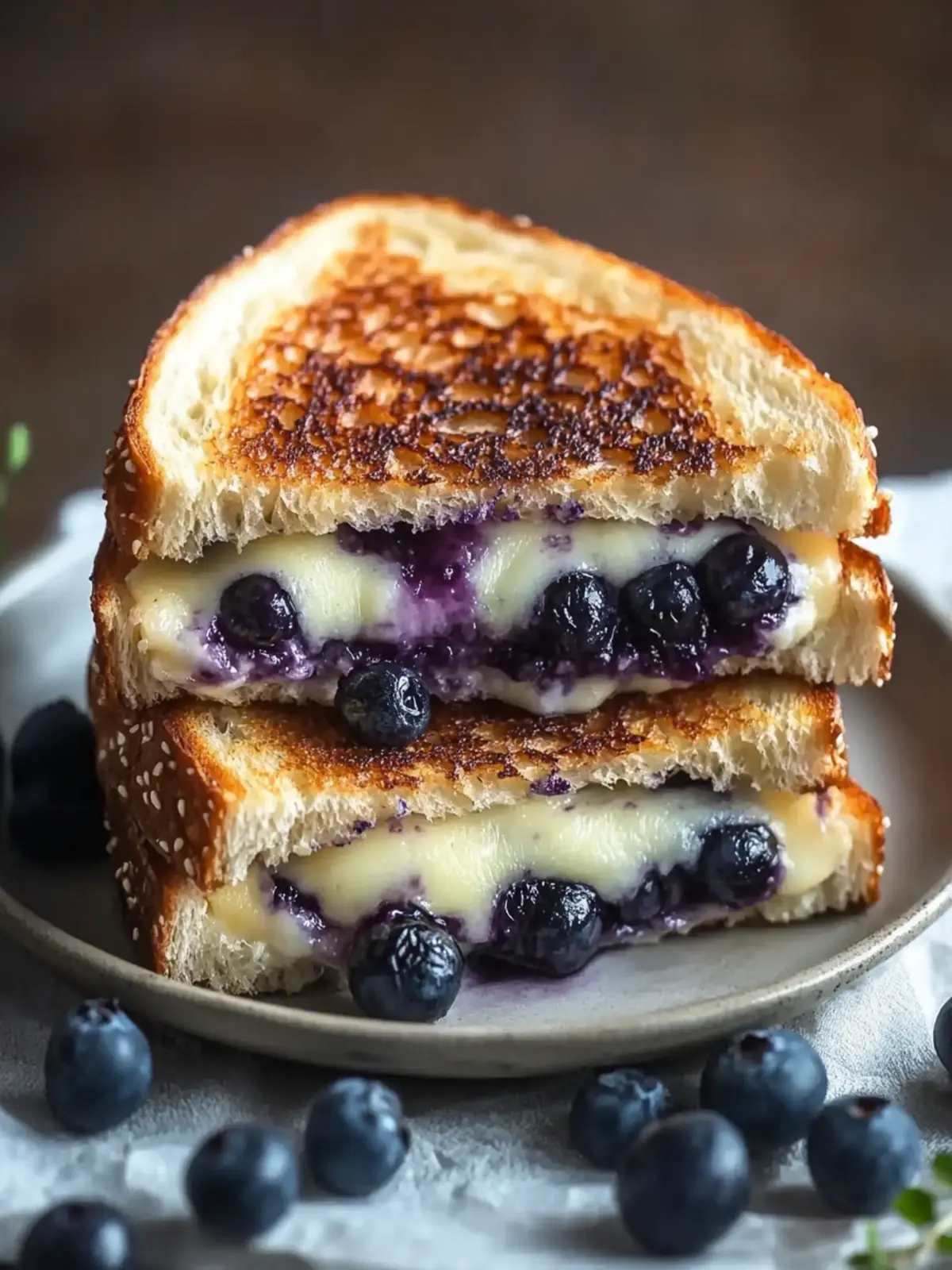 Delightful Crispy Blueberry Grilled Cheese for Cozy Brunches 3 Crispy Blueberry Grilled Cheese