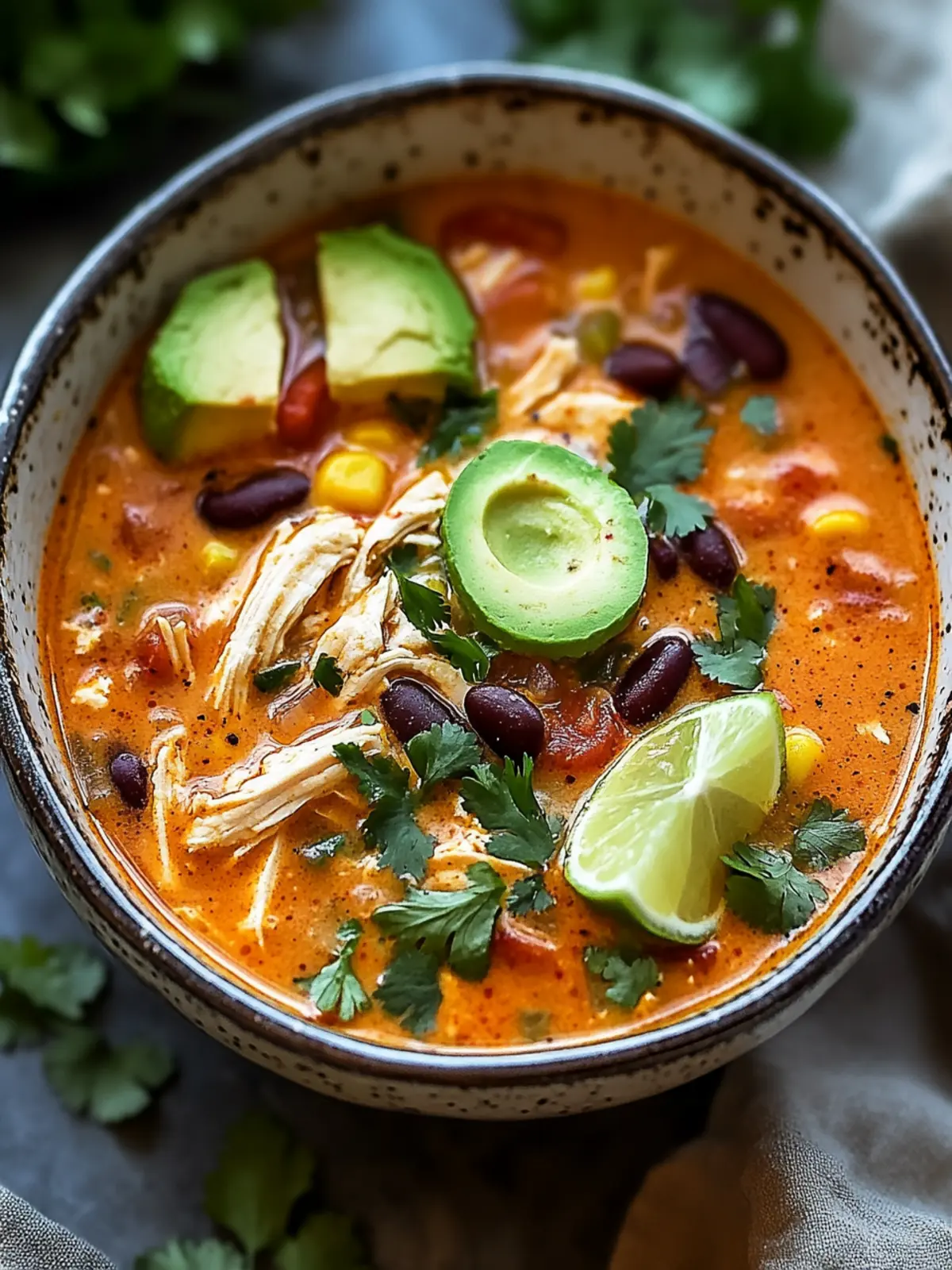 Creamy Chicken Enchilada Soup That's Totally Customizable 5 Chicken Enchilada Soup
