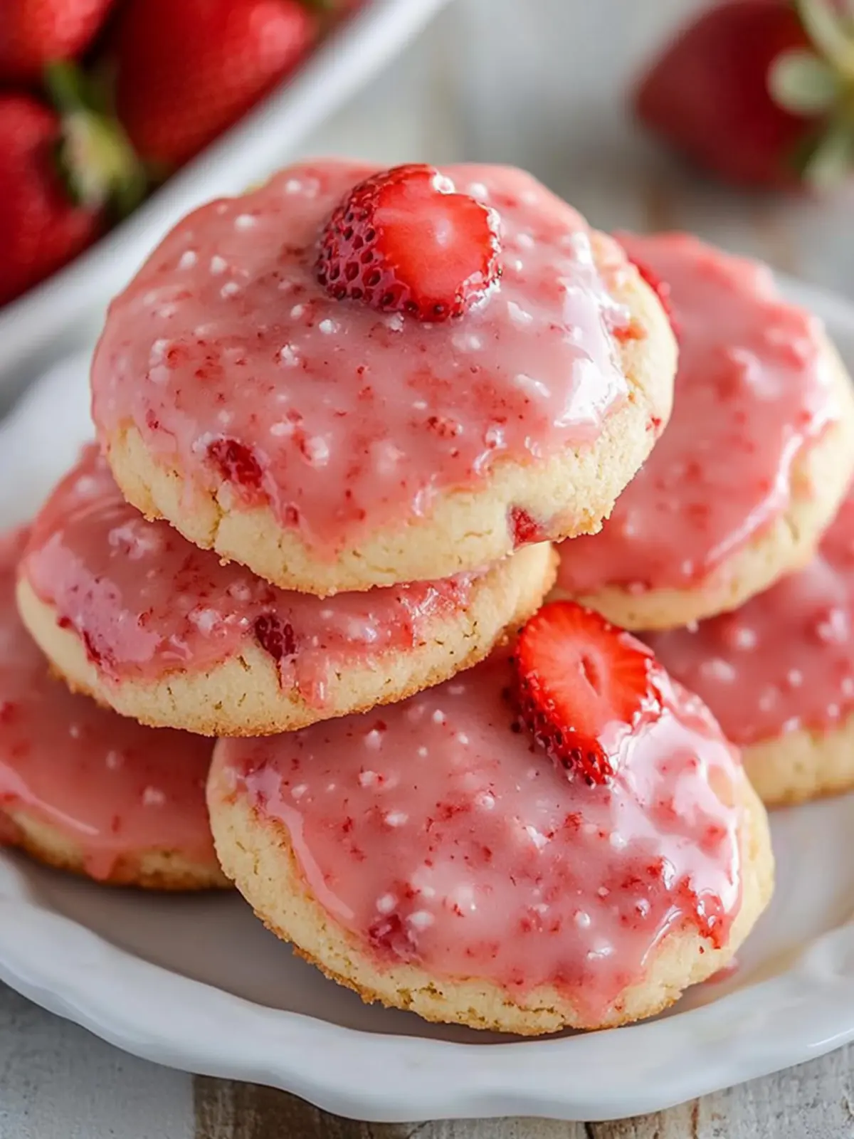 Delicious Strawberry Cookies Recipe with Sweet Strawberry Glaze 5 Strawberry Cookies Recipe with Strawberry Glaze