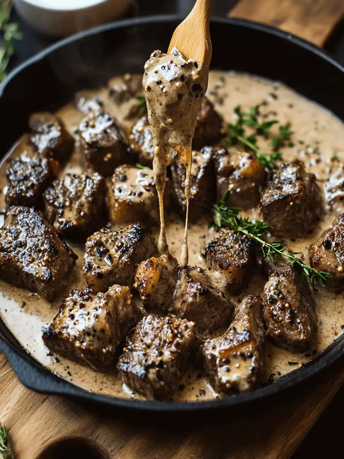 Irresistible Creamy Peppercorn Steak Bites for Quick Indulgence 5 Creamy Peppercorn Steak Bites