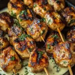 Savor Grilled Chicken Bites with Creamy Garlic Sauce Today 9 Grilled Chicken Bites with Creamy Garlic Sauce