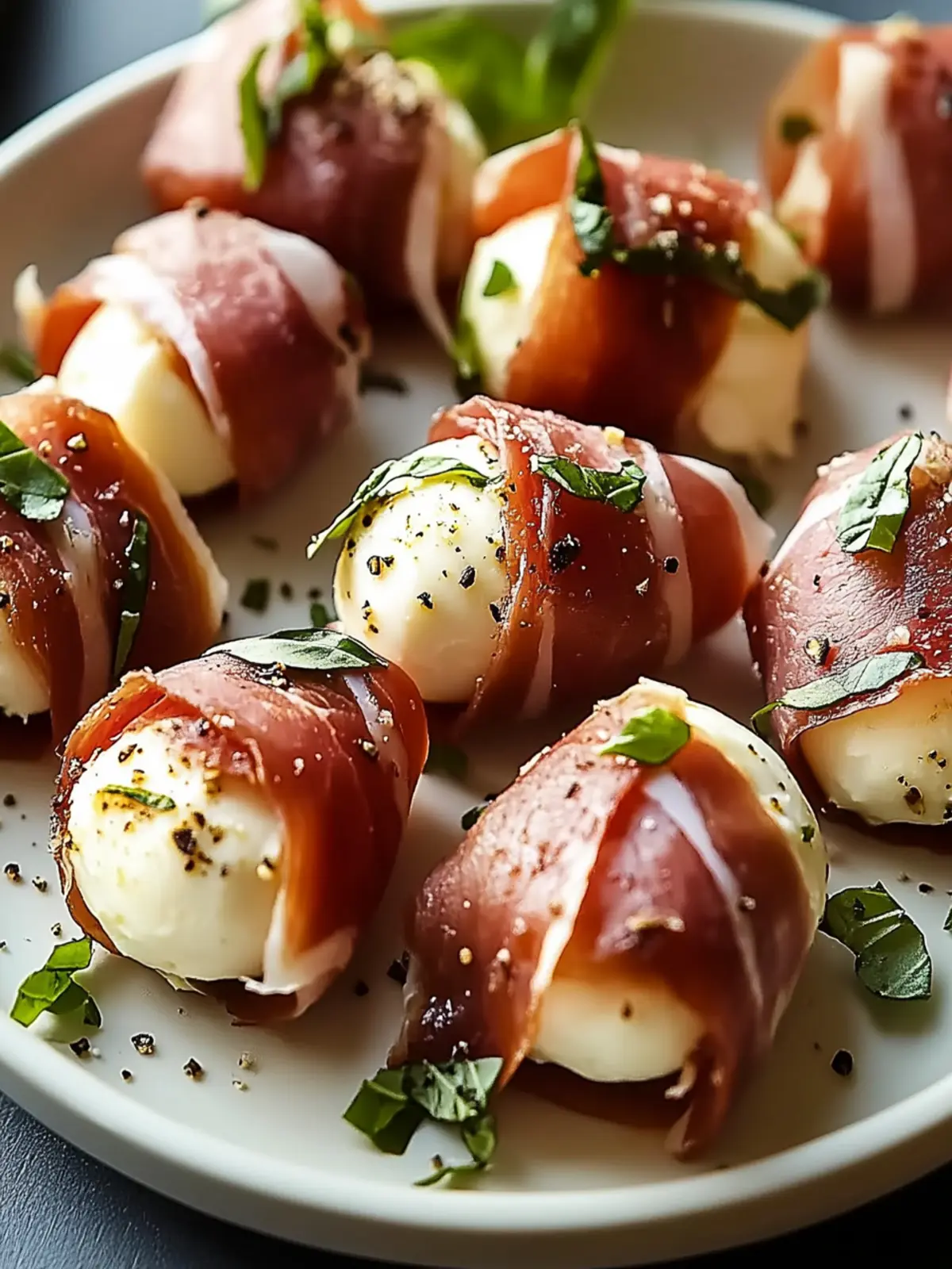 Savory Beef Prosciutto Wrapped Mozzarella Bites to Impress 2 Beef Prosciutto Wrapped Mozzarella Bites