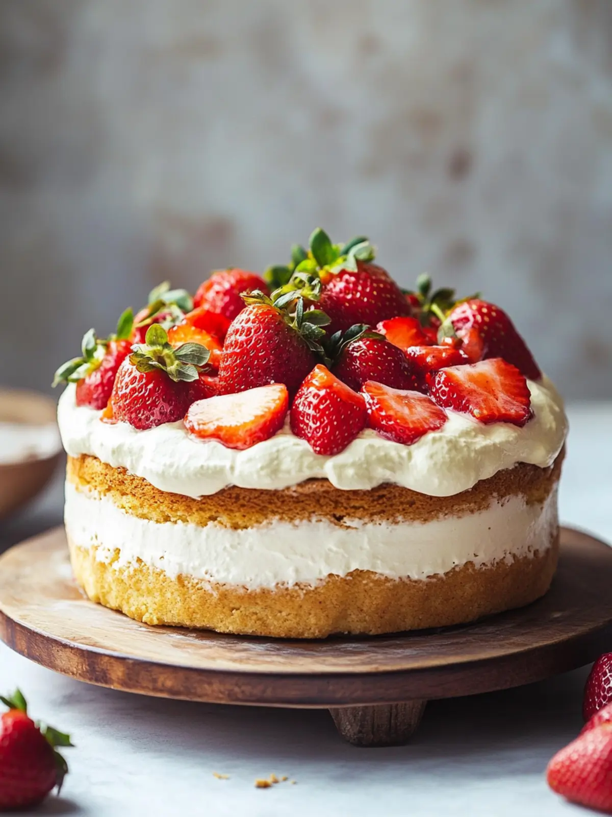 Decadent White Chocolate Vegan Sponge with Strawberries Bliss 4 White chocolate vegan sponge with strawberries