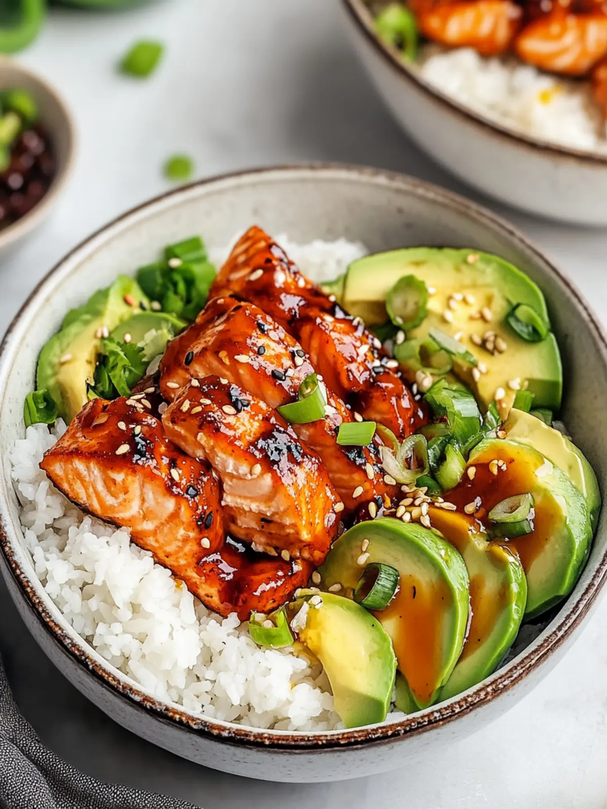 Honey Sriracha Salmon Bowls for a Quick Flavor Explosion 3 Honey Sriracha Salmon Bowls