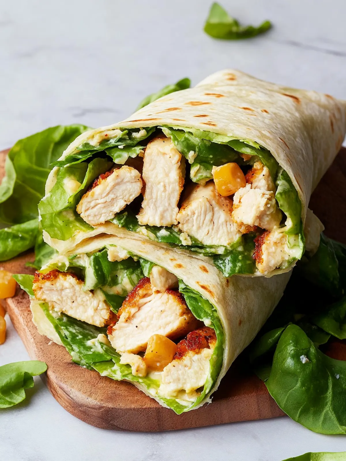 Savory Chicken Caesar Wraps for a Flavor-Packed Lunch 3 Chicken Caesar Wraps
