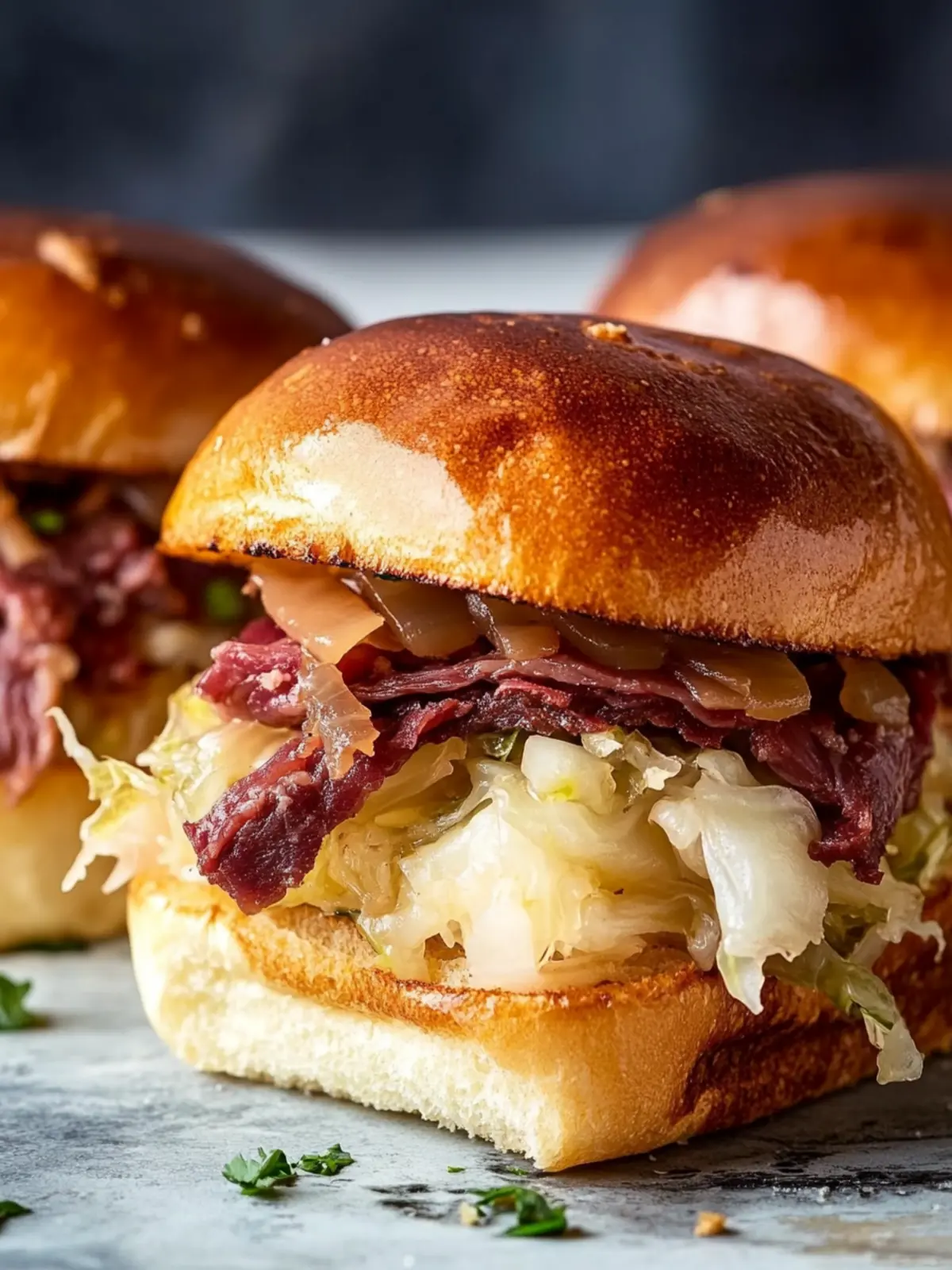 Irresistible Corned Beef & Cabbage Sliders for Festive Feasts 3 Corned Beef & Cabbage Sliders