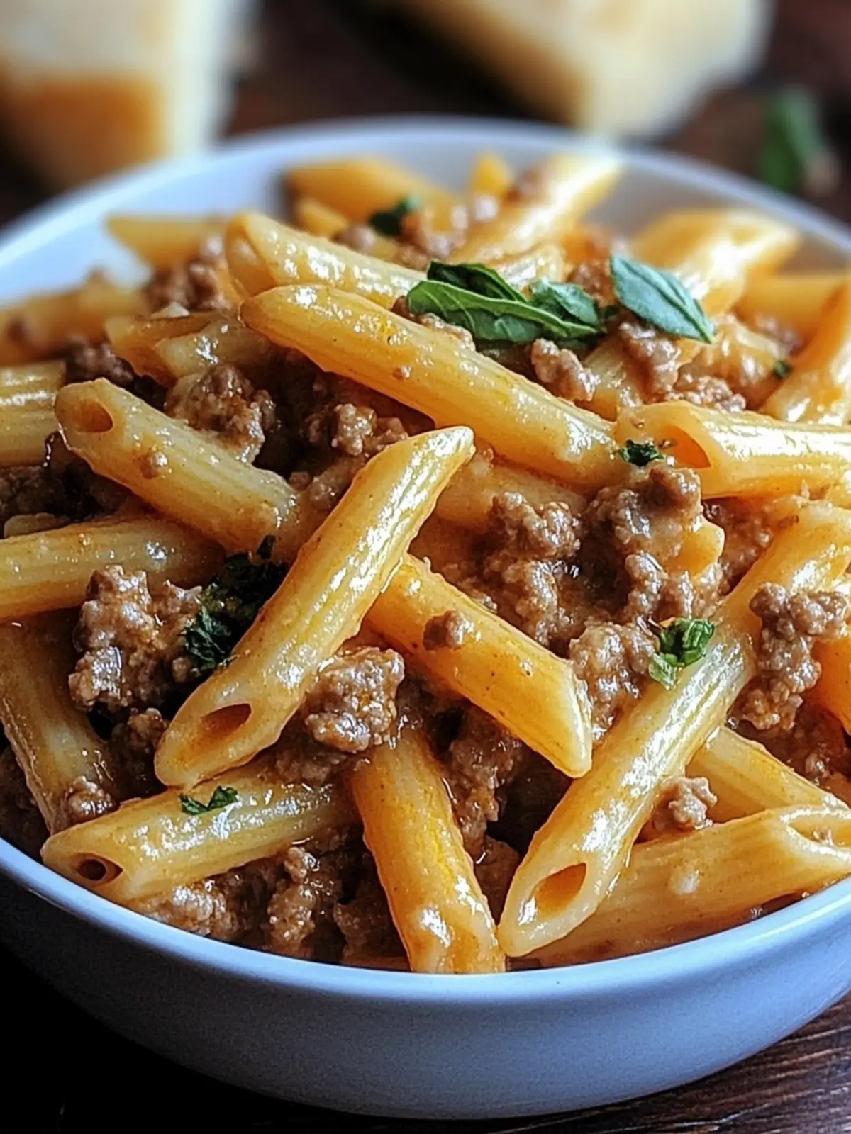 Cheesy Penne with Ground Beef: Your One-Pot Family Favorite 2 Cheesy Penne with Ground Beef