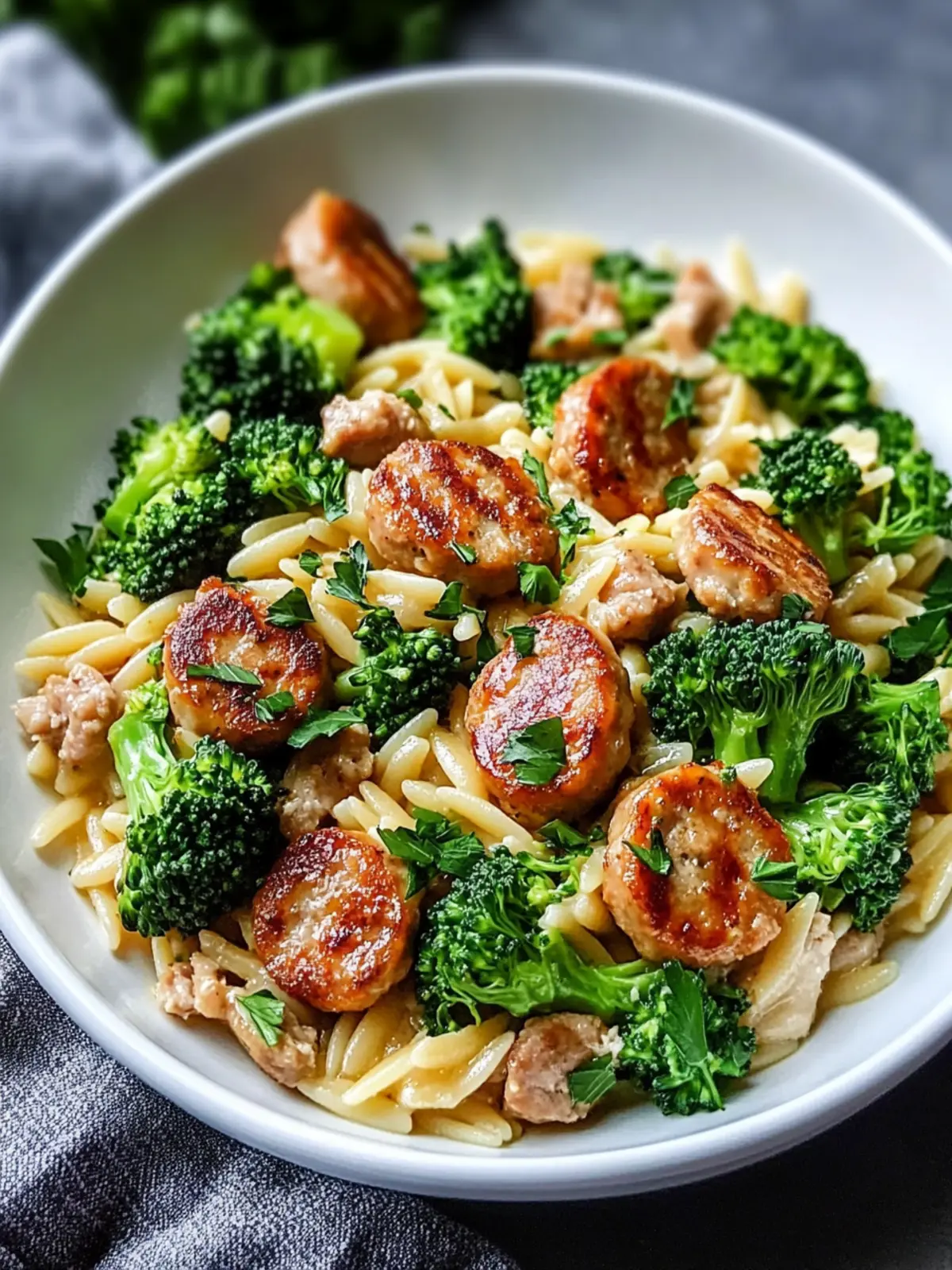 Savory Easy Chicken Sausage Broccoli Orzo in Just 30 Minutes 3 Easy Chicken Sausage Broccoli Orzo