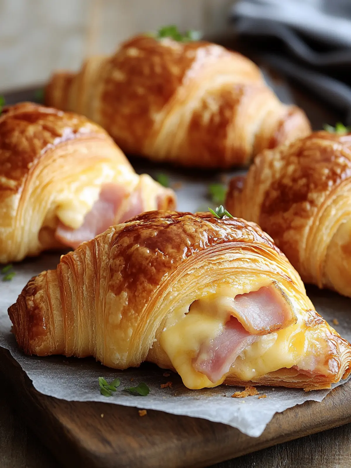 Baked Ham and Cheese Croissants for Quick Savory Bliss 4 Baked Ham and Cheese Croissants
